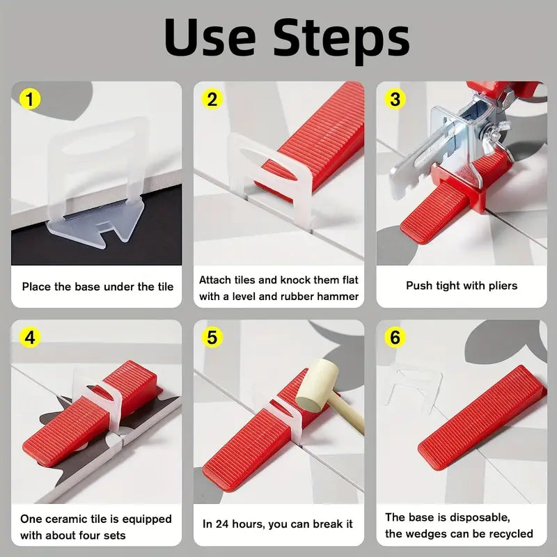 Tile Setting Clips Tile Levelling Clips – 1.5mm (contains 3000 clips - 6 bags of 500) – We ...